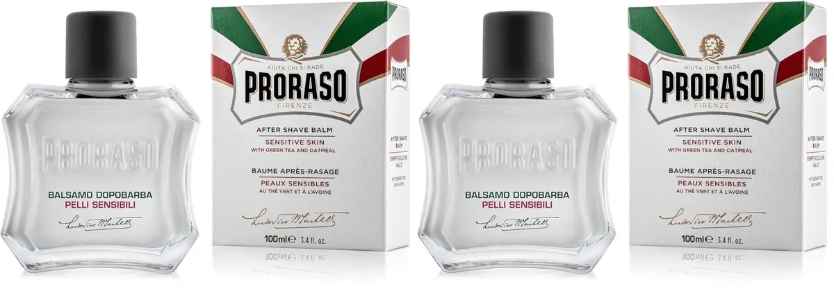 Proraso After Shave Balm - Oatmeal & Green Tea | Nourishing & Gentle Formula for Sensitive Skin - 3.4oz (Pack of 2) - main product image