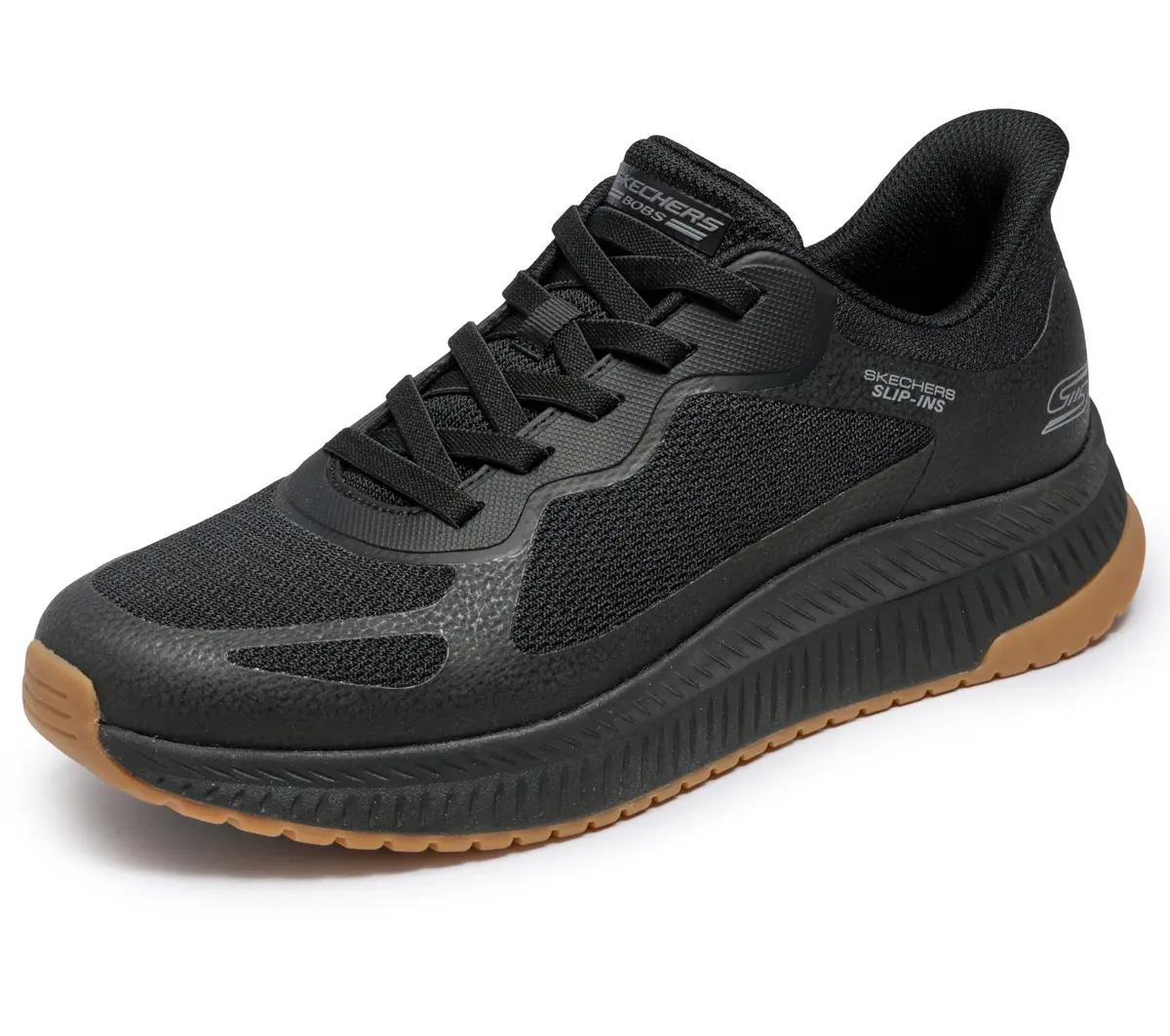 Skechers Hands Free Slip-ins - Bobs Sport Squad Chaos 4, BBK, 10 W | Athletic Slip-On Sneakers for Men - main product image