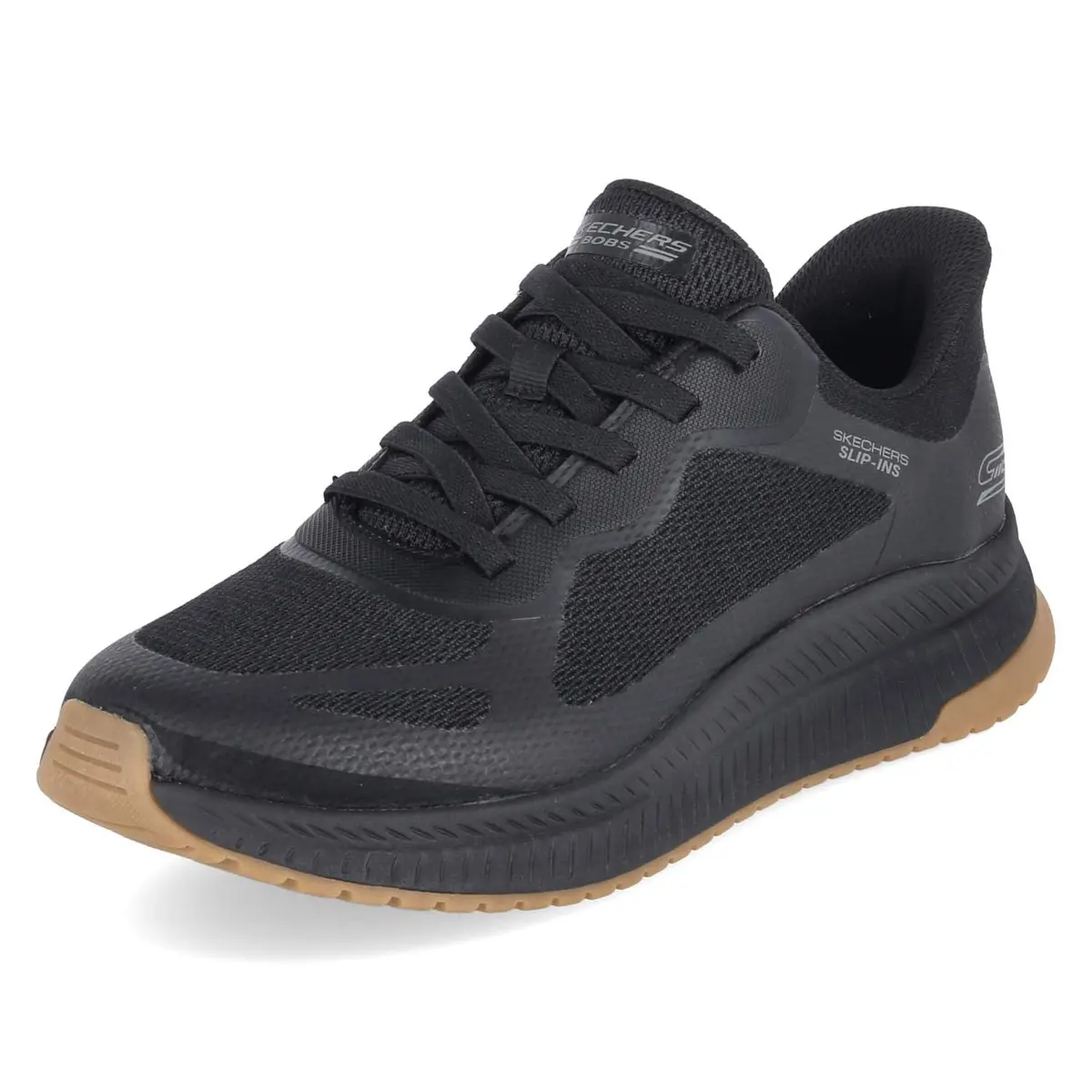 Skechers Hands Free Slip-ins - Bobs Sport Squad Chaos 4, BBK, 10 W | Athletic Slip-On Sneakers for Men - view 3