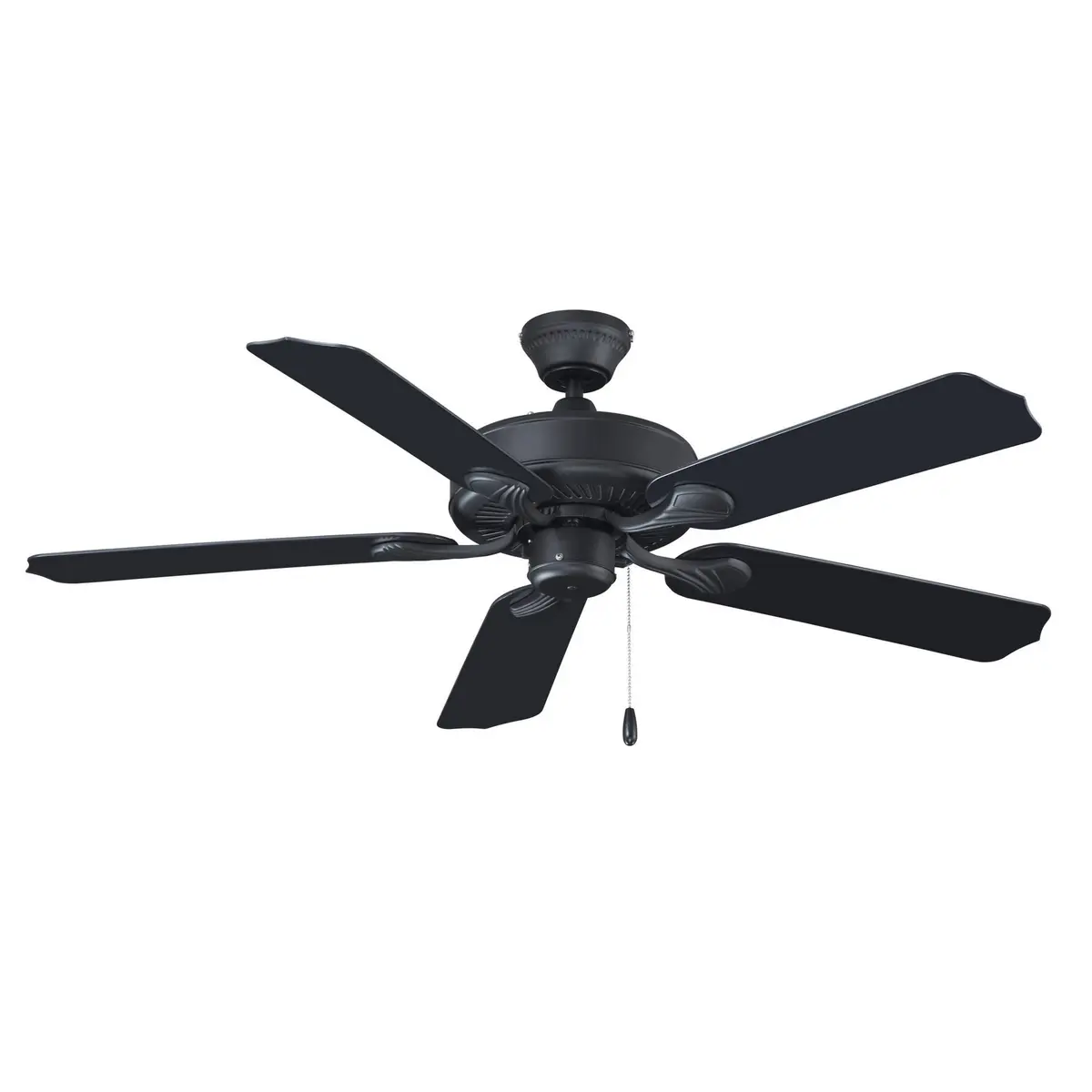 RP Lighting Sunset 52-Inch 5 Blade Ceiling Fan | Matte Black, Indoor/Outdoor, Reversible, 3-Speed, Wet Location Listed - main product image