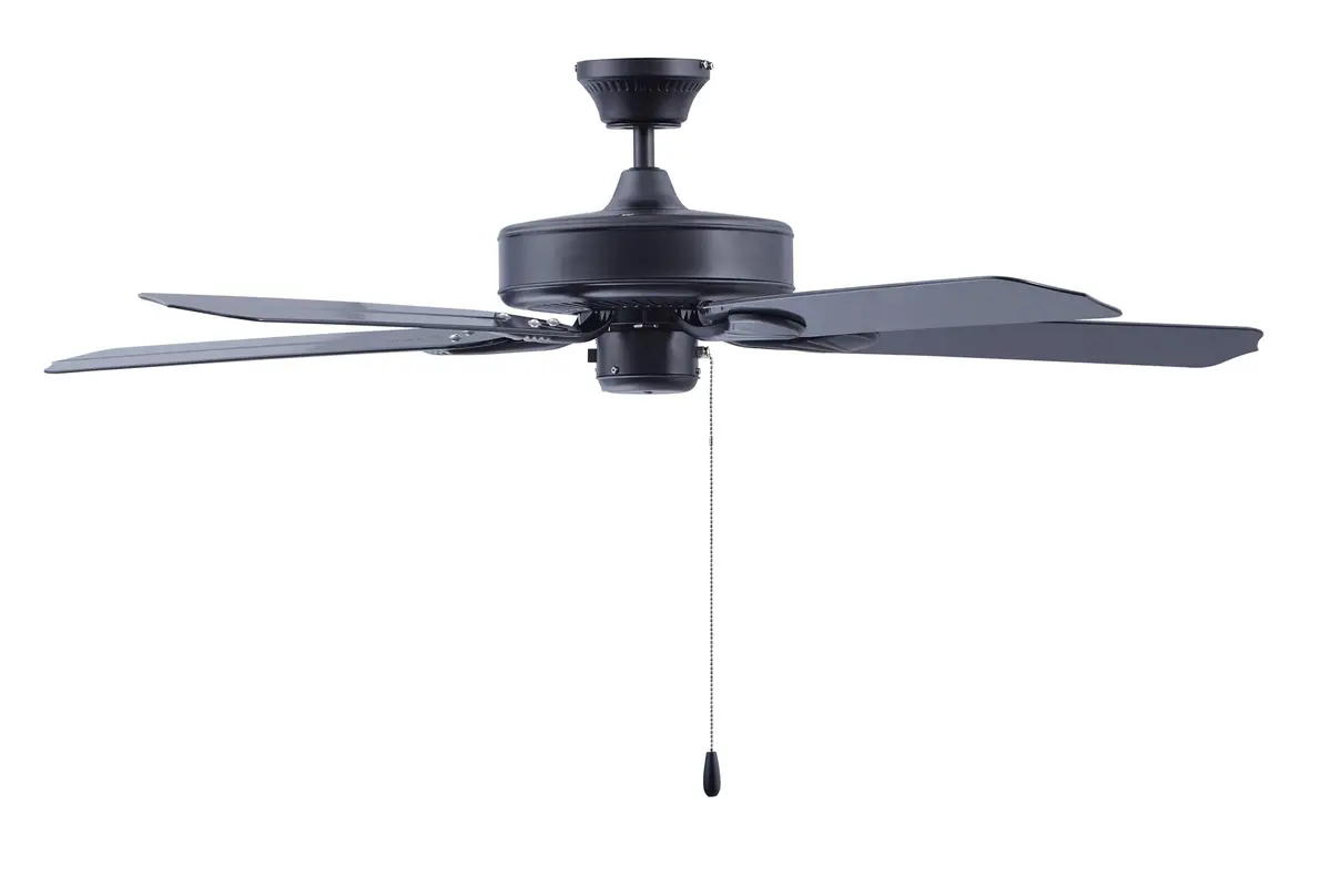 RP Lighting Sunset 52-Inch 5 Blade Ceiling Fan | Matte Black, Indoor/Outdoor, Reversible, 3-Speed, Wet Location Listed - view 2