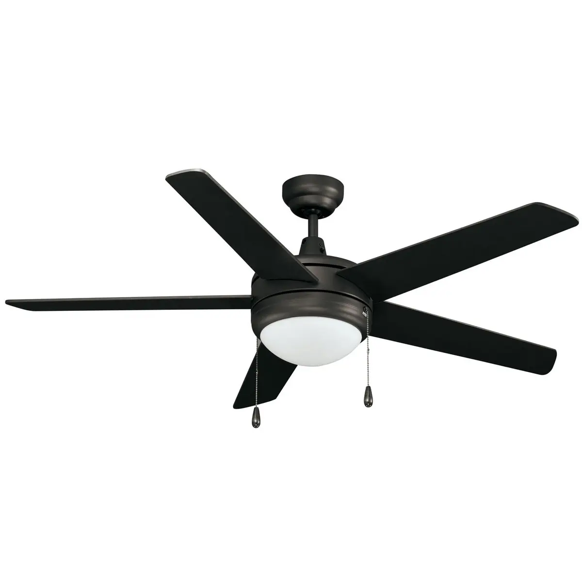 RP Lighting Eupora IV 52-Inch5 Blade Indoor Ceiling Fan | Matte Black, Reversible, Energy Star Listed - main product image