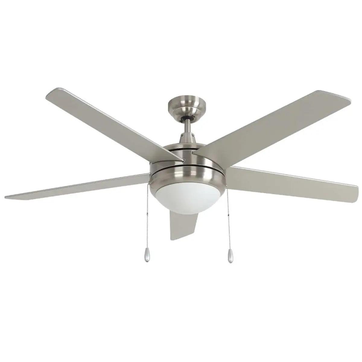 RP Lighting Eupora IV 52-Inch 5 Blade Indoor Ceiling Fan Brushed Nickel | Reversible 3-Speed AC Motor - main product image