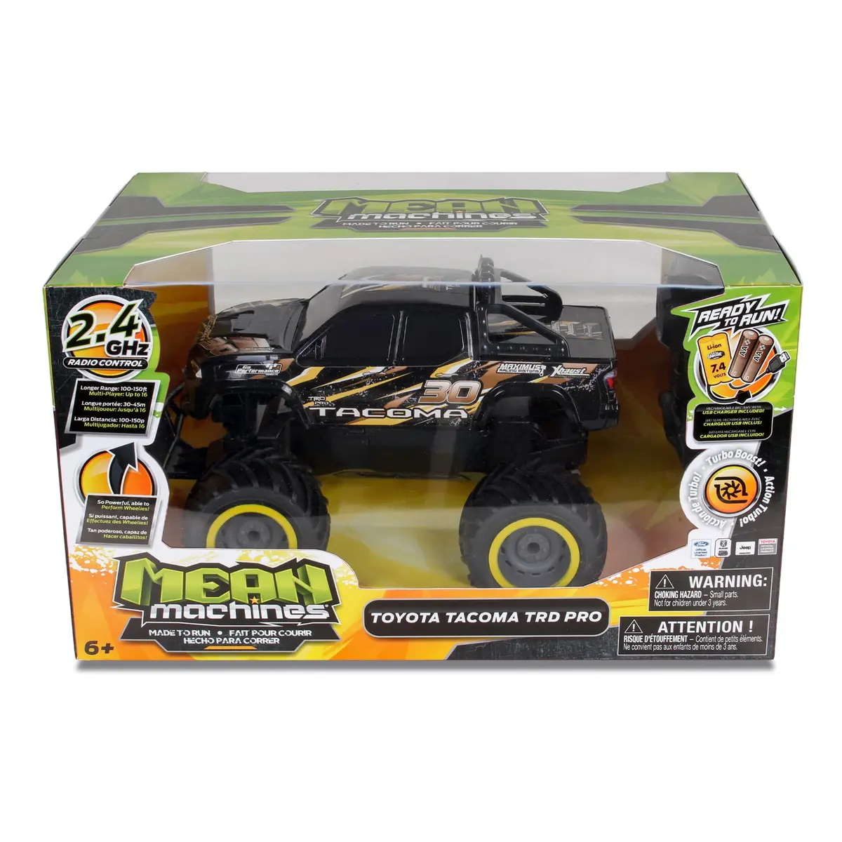 Mean Machines Toyota Tacoma RTR RC Truck 32.4cm (12.8in) | Officially Licensed Off-Road Monster Truck with Turbo Boost - view 2