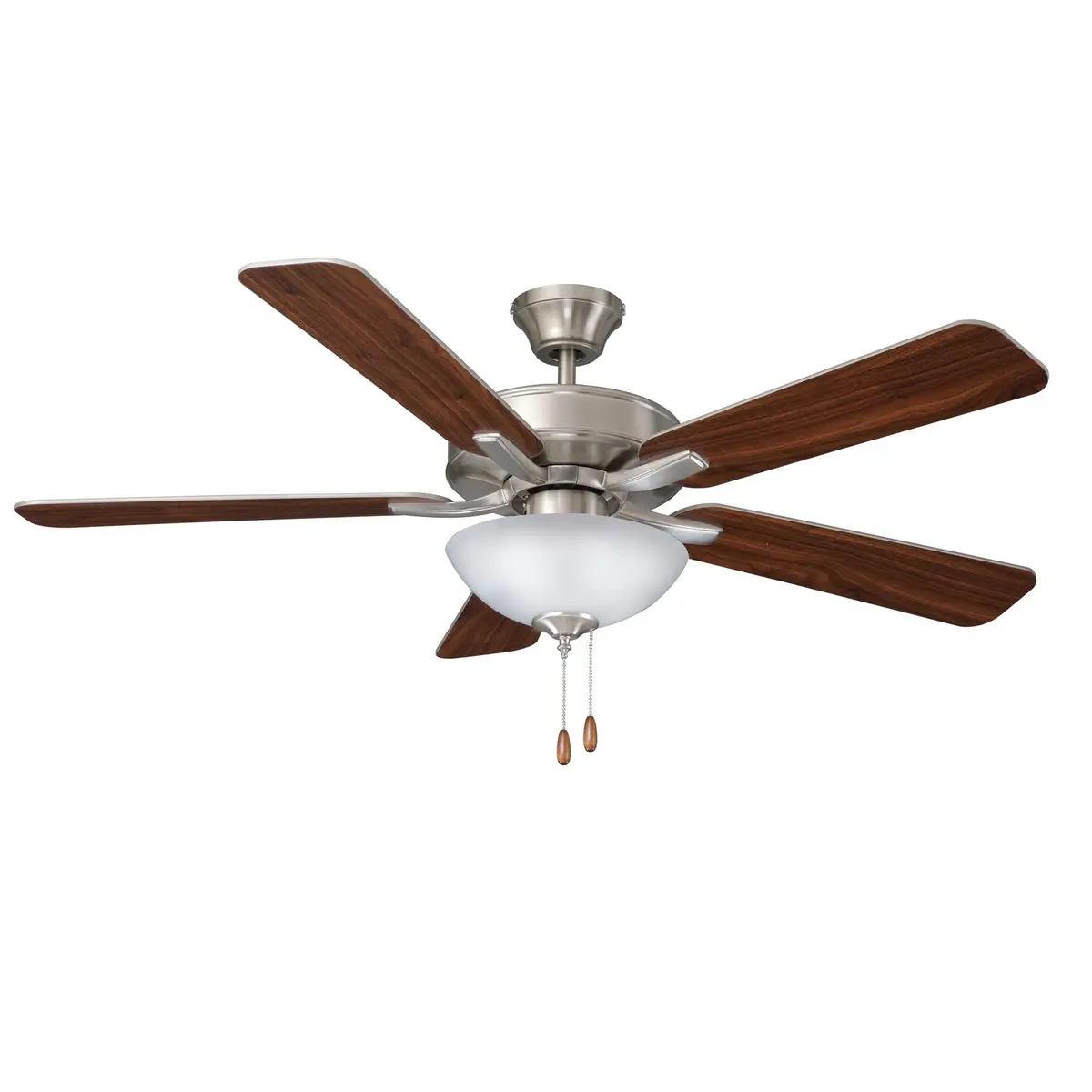 RP Lighting + Fans Star Light 52-Inch 5 Blade Indoor Ceiling Fan Walnut | Reversible 3-Speed AC Motor - main product image