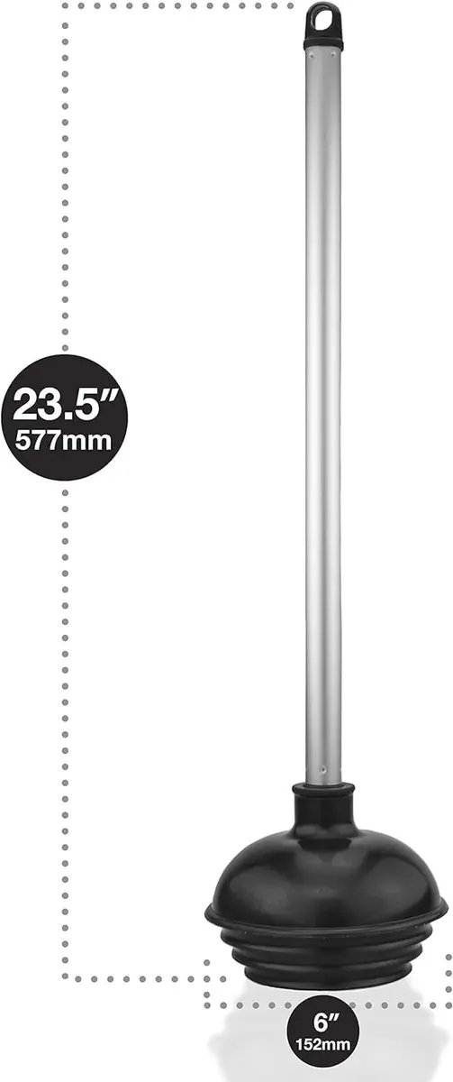 NEIKO Toilet Plungers 3 Pack Heavy Duty All-Angle Aluminum Handle | Patented Design for Tough Clogs - view 2