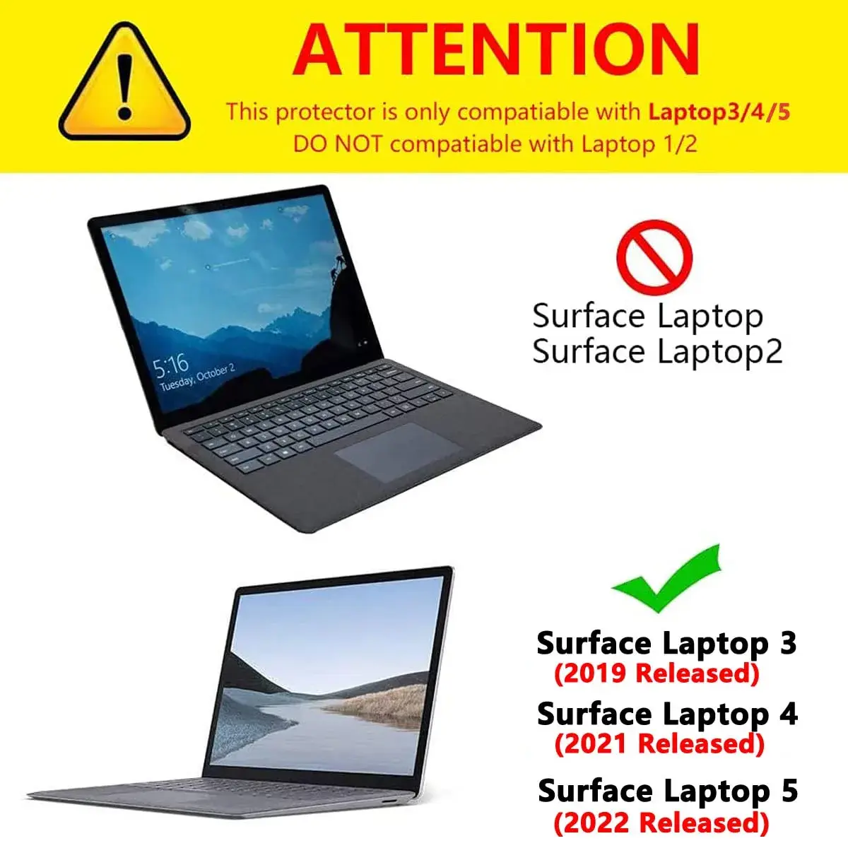 xisiciao Full Size Keyboard Palm Rest Protector for Microsoft Surface Laptop 3/4/5 (Burgundy) | Scratch-Resistant PVC Vinyl Decal - view 2