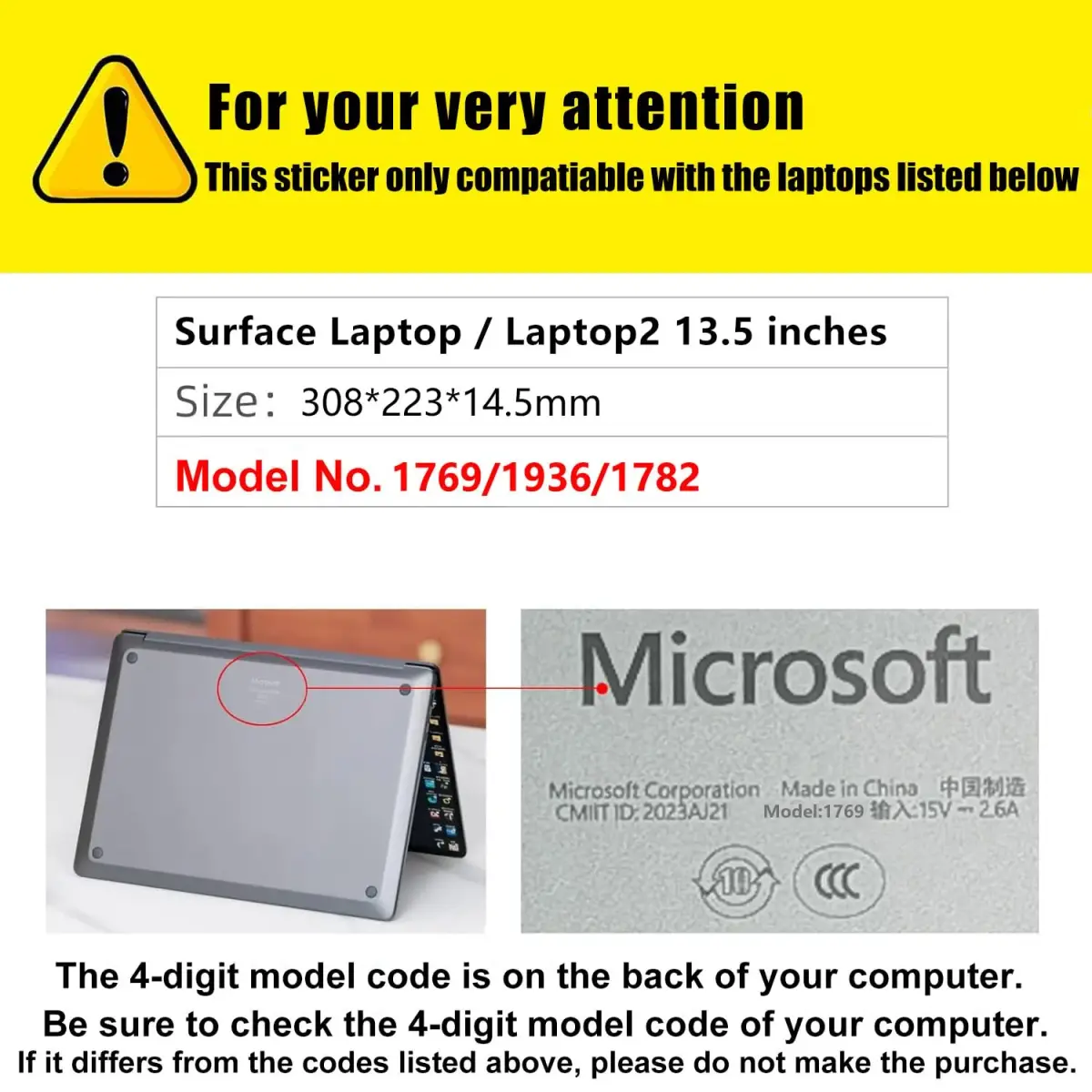 xisiciao Blue Palm Rest Protector for Microsoft Surface Laptop/Laptop 2 13.5 Inches | Scratch-Resistant PVC Cover - view 2