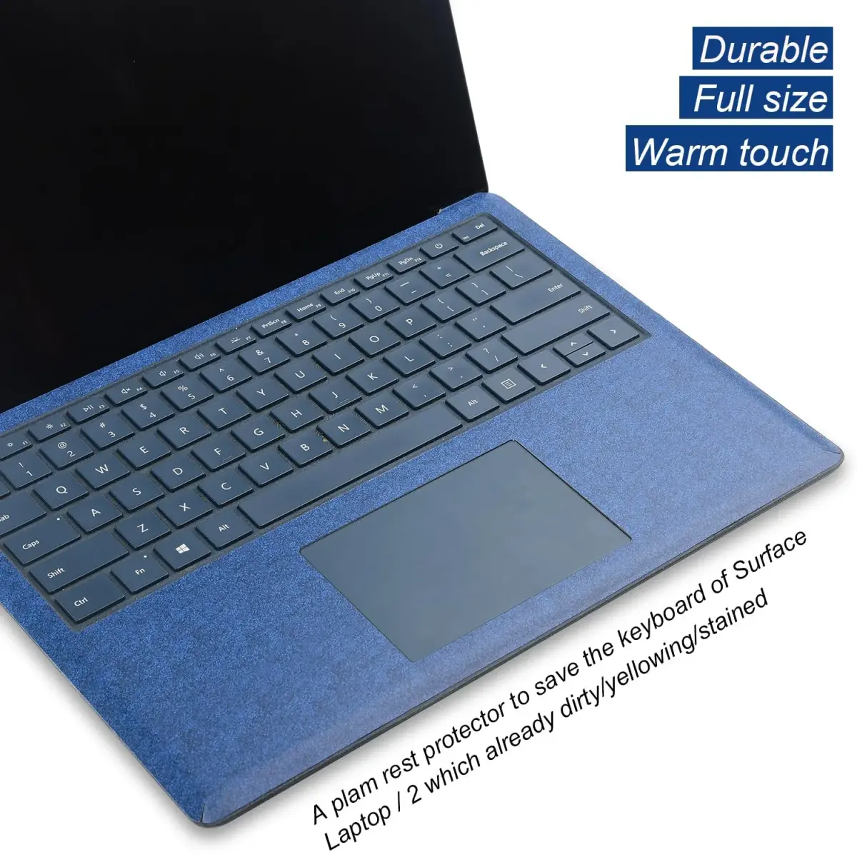 xisiciao Blue Palm Rest Protector for Microsoft Surface Laptop/Laptop 2 13.5 Inches | Scratch-Resistant PVC Cover - view 3
