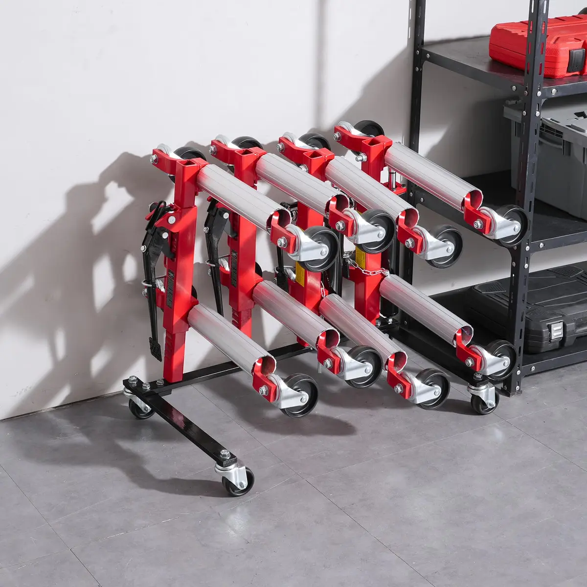 VEVOR Car Dolly Rack, Storage Rack with 360° Rotatable Wheels, Heavy-Duty Steel, 31.3x18.8x8.8 inch | Space-Efficient Garage Organizer - view 8