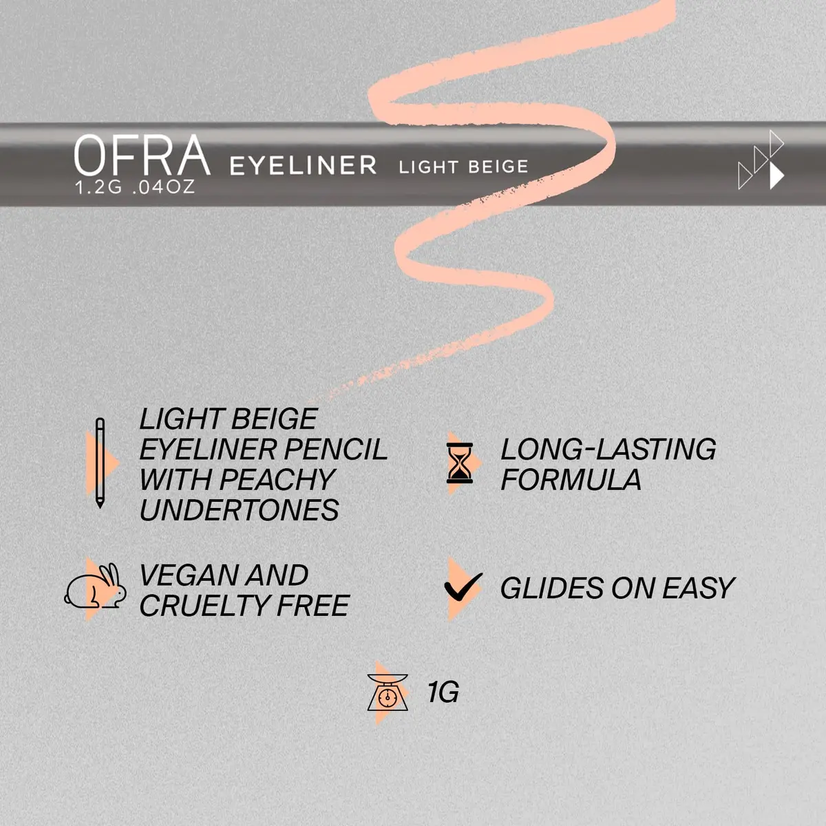 Ofra Eyeliner Pencil - Light Beige | Precise, Long-Lasting Waterproof & Smudge-Proof - view 4