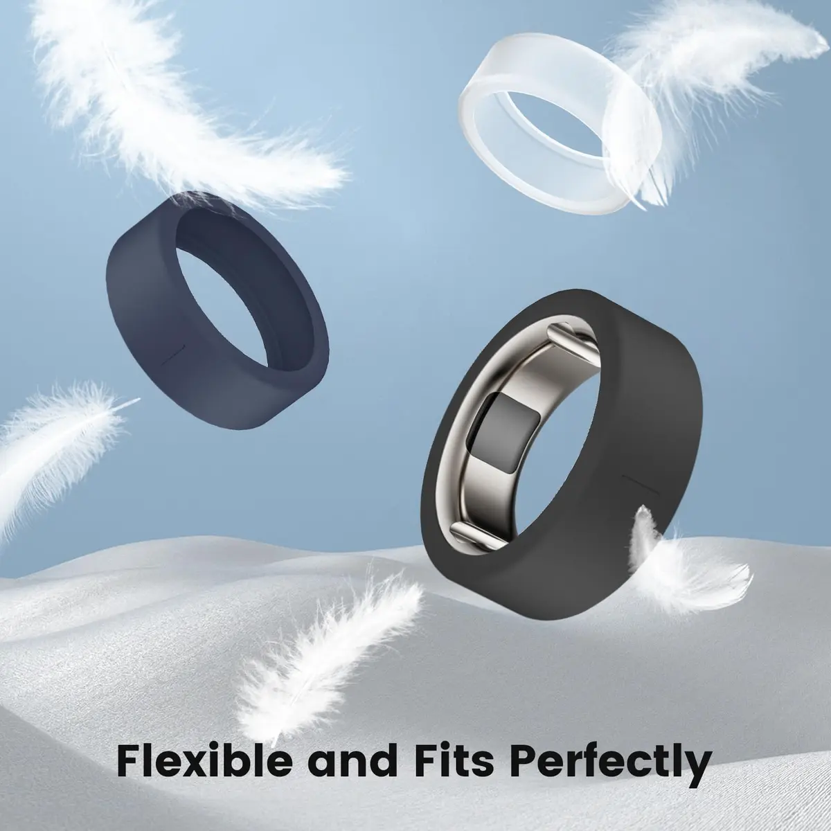 sylacor Ring Cover for Oura Ring Gen 4/3 & Samsung Galaxy Ring, 8-Pack Silicone, Adjustable Size - view 4