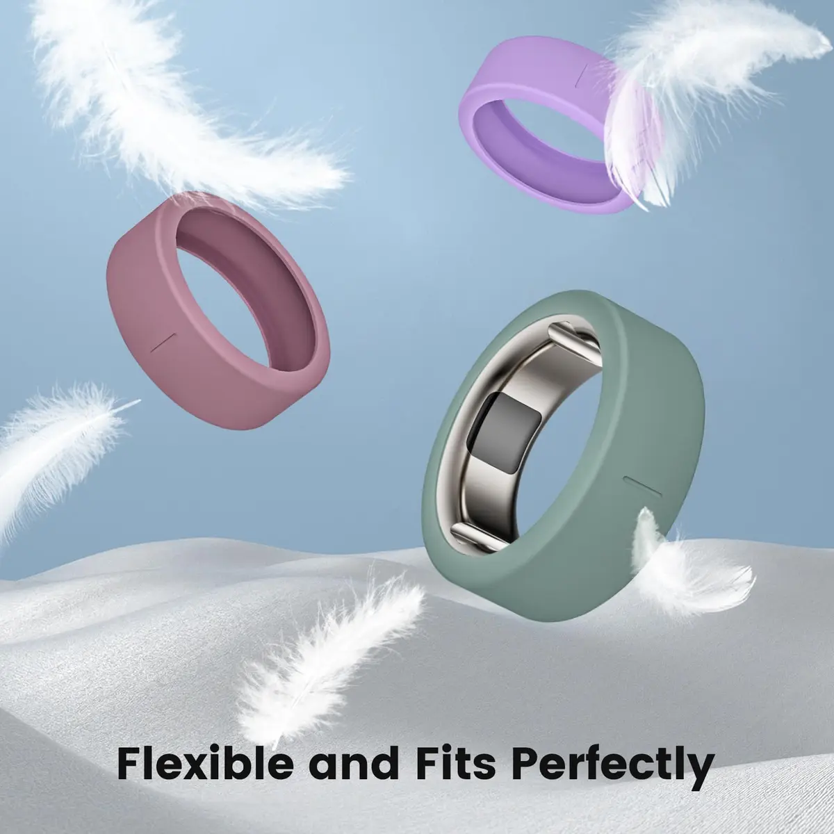 sylacor 10 Pack Ring Cover Compatible with Oura Ring Gen 4/3, Samsung Galaxy Ring | Lightweight Silicone Protector - view 4