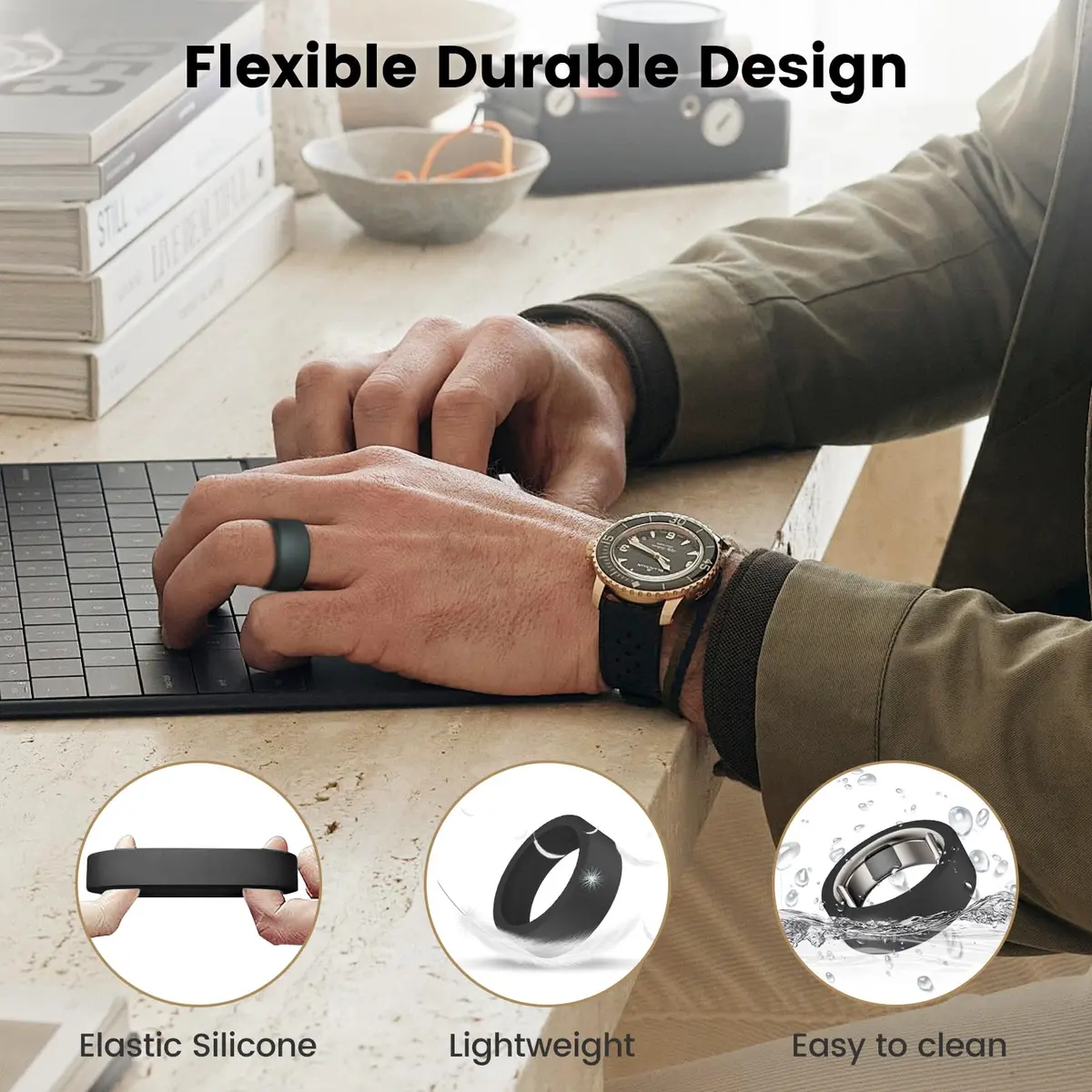 sylacor 10 Pack Ring Cover Compatible with Oura Ring Gen 4/3, Samsung Galaxy Ring | Lightweight Silicone Protector - view 5