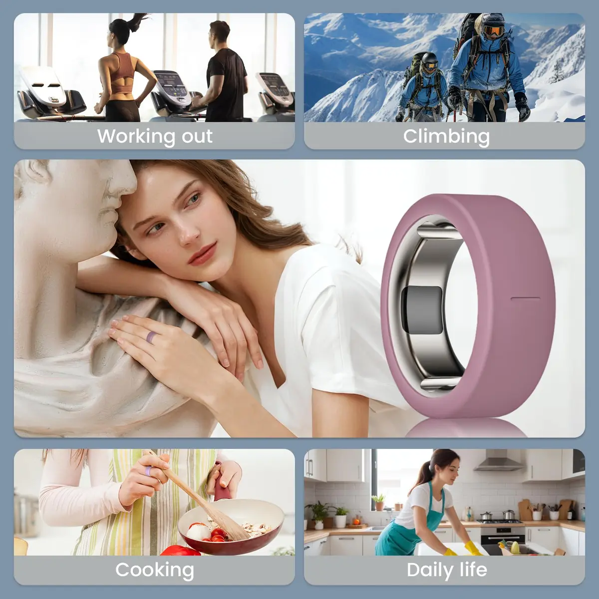 sylacor 10 Pack Ring Cover Compatible with Oura Ring Gen 4/3, Samsung Galaxy Ring | Lightweight Silicone Protector - view 6