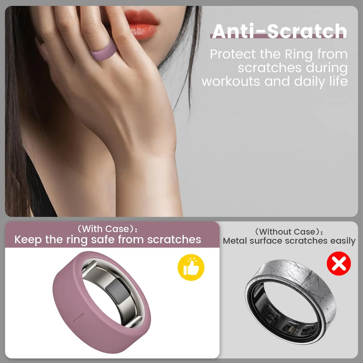 sylacor 10 Pack Ring Cover Compatible with Oura Ring Gen 4/3, Samsung Galaxy Ring | Lightweight Silicone Protector - view 3