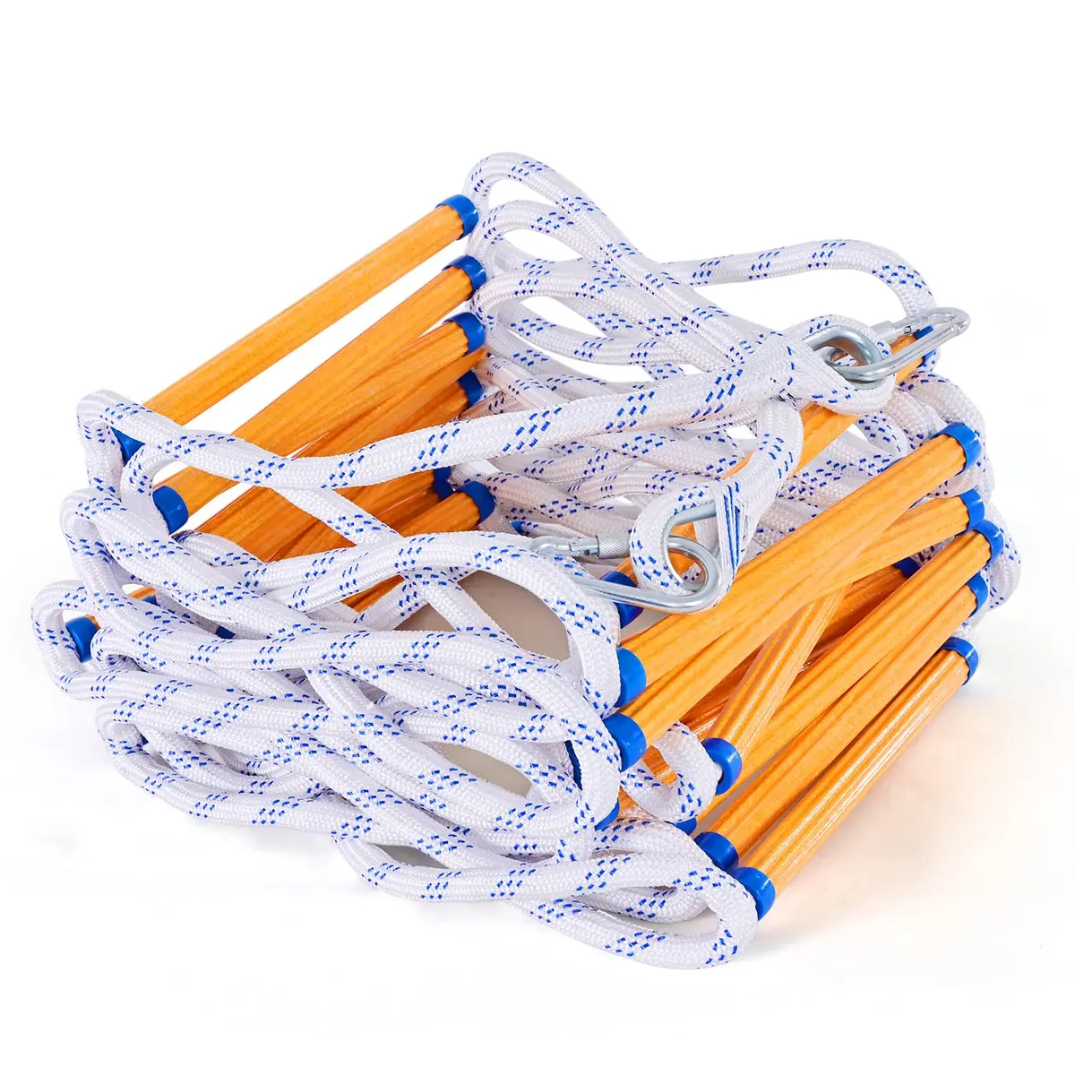 LZ.MZXU Fire Escape Ladder 13FT (3.96m) | Portable Rope Ladder with 2 Hooks for 2 Story Buildings - view 7
