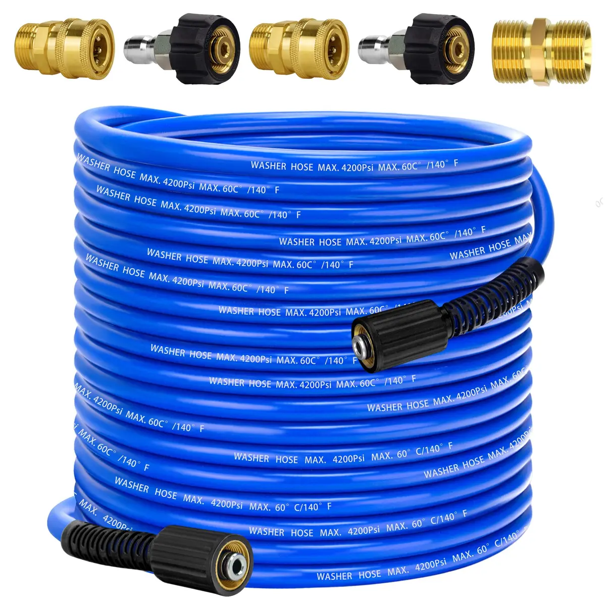 VIHEG Pressure Power Washer Hose 100 ft | Super Flexible, Kink Resistant, 4200 PSI - main product image