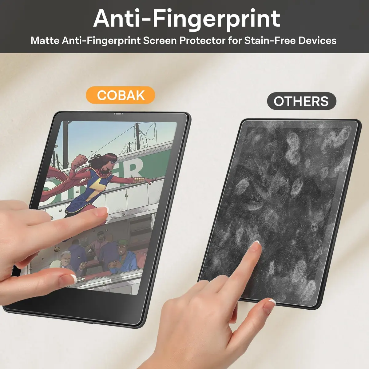 CoBak 3 Pack Screen Protector for 7" Kindle Paperwhite (2024) & Colorsoft | Anti-Glare, Full Coverage, 97% Clarity - view 6