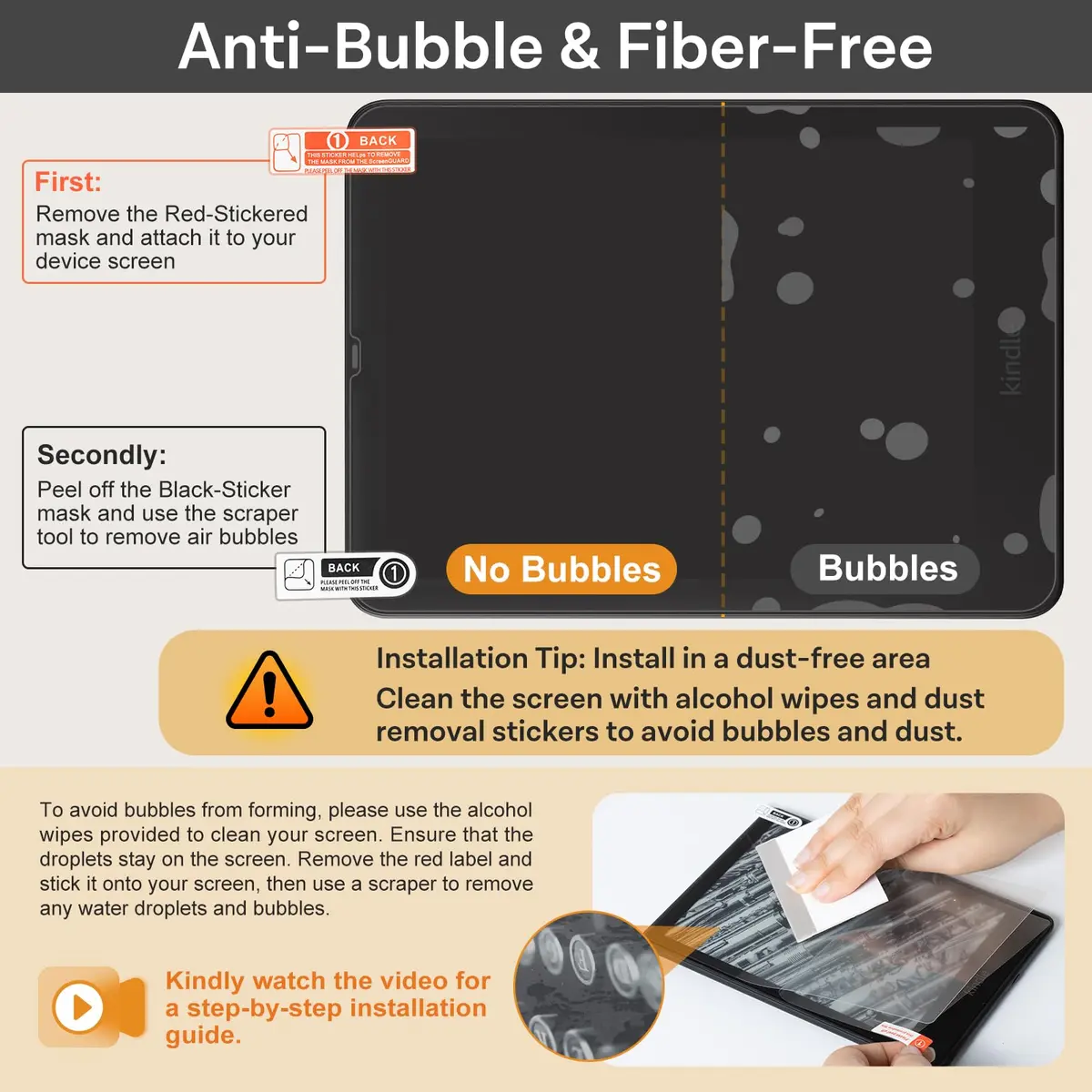 CoBak 3 Pack Screen Protector for 7" Kindle Paperwhite (2024) & Colorsoft | Anti-Glare, Full Coverage, 97% Clarity - view 4