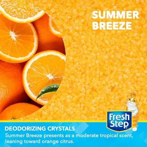 Fresh Step Cat Litter Crystals Deodorizer, Summer Breeze Scent, 850g (30 Ounce) | Non-Toxic Odor Neutralizing Crystals - view 2