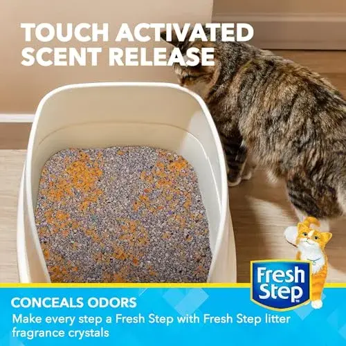 Fresh Step Cat Litter Crystals Deodorizer, Summer Breeze Scent, 850g (30 Ounce) | Non-Toxic Odor Neutralizing Crystals - view 3