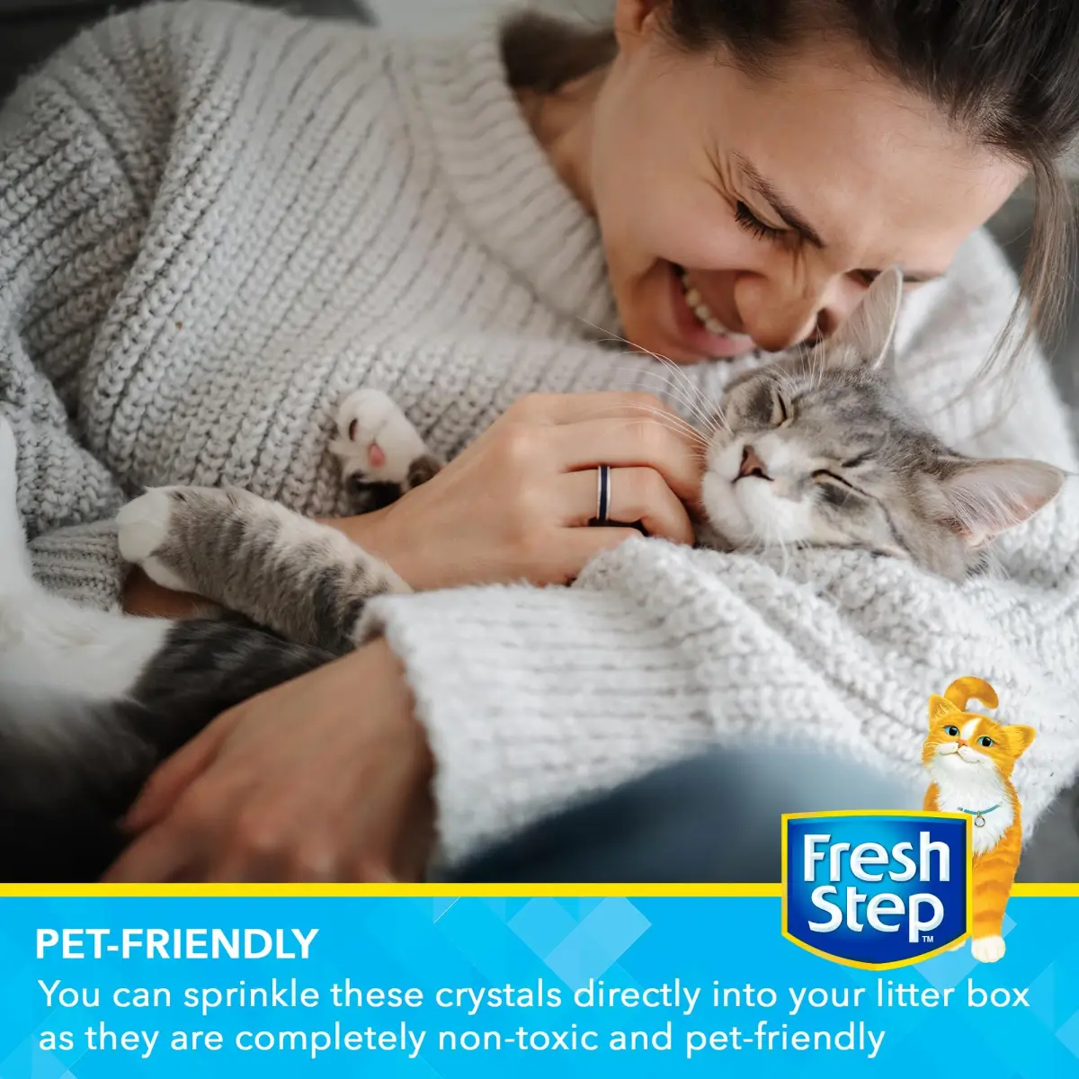 Fresh Step Cat Litter Crystals Deodorizer, Fresh Scent, 850g (30 Ounce) | Non-Toxic Odor Neutralizing Crystals - view 5