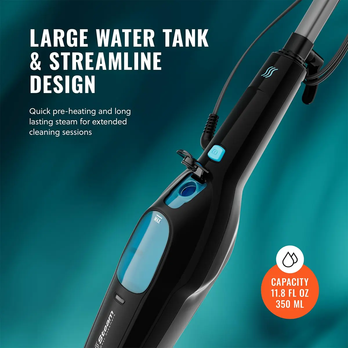 Pursteam Multi-Surface Steam Mop Floor Cleaner for Hardwood, Tile & Carpet | Fast Heating & Chemical-Free (70-120 chars) - view 5