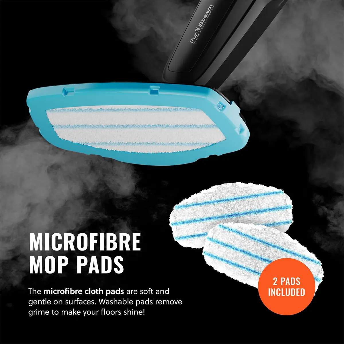 Pursteam Multi-Surface Steam Mop Floor Cleaner for Hardwood, Tile & Carpet | Fast Heating & Chemical-Free (70-120 chars) - view 9