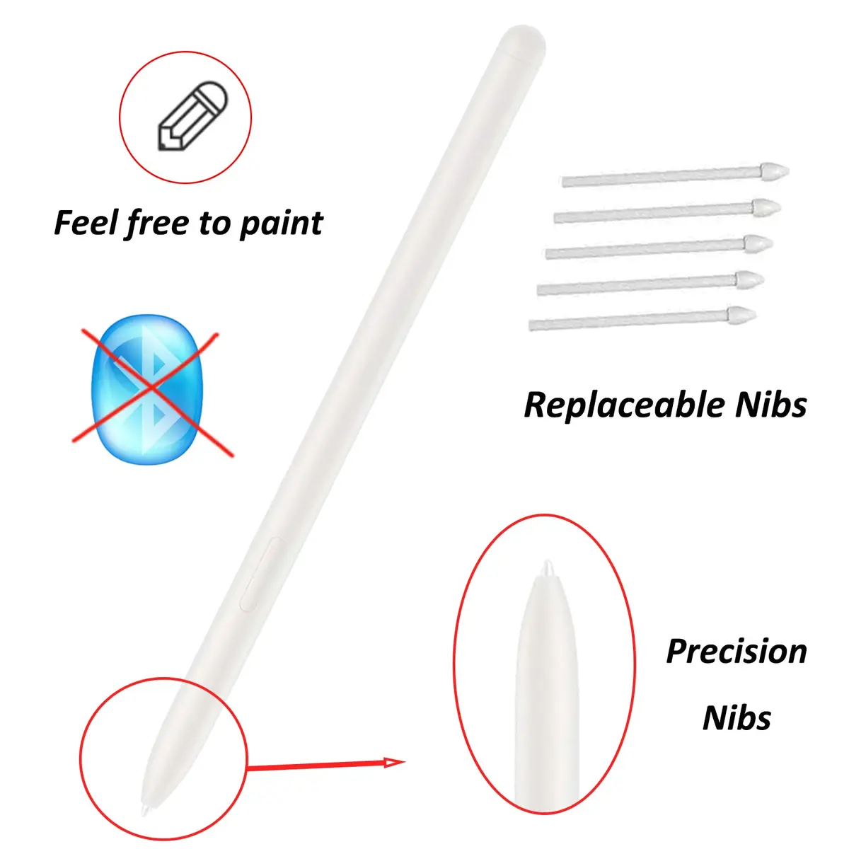 LiXiongBao Galaxy Tab S10 Ultra S Pen Beige | Precise, Sensitive Stylus for Samsung Galaxy Tab S10+ & S10 Ultra - view 3