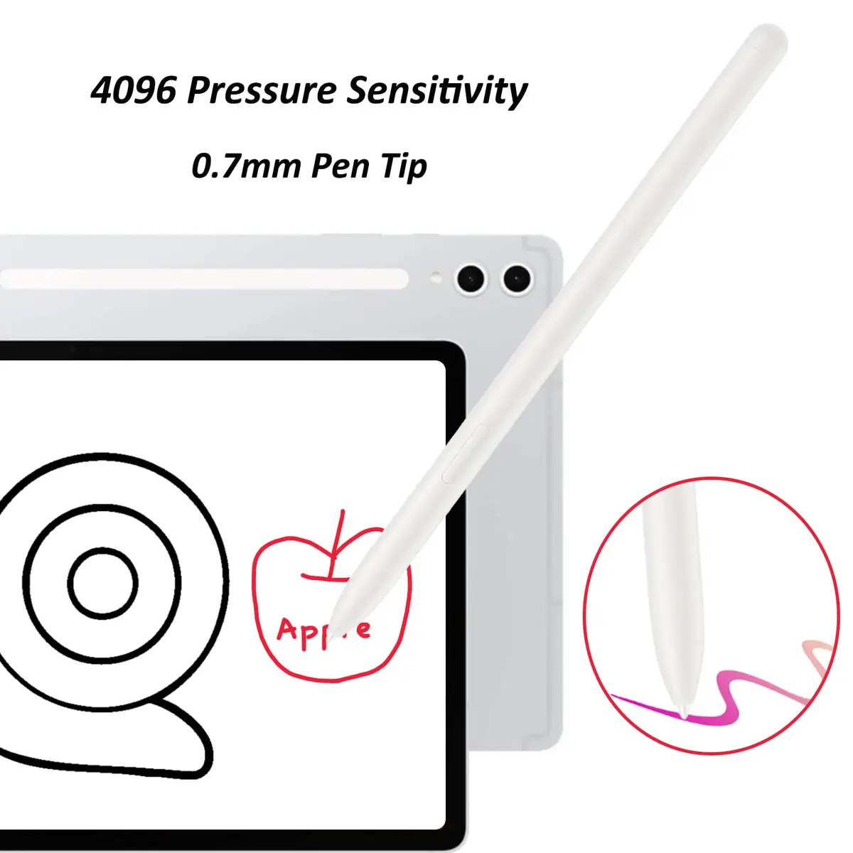 LiXiongBao Galaxy Tab S10 Ultra S Pen Beige | Precise, Sensitive Stylus for Samsung Galaxy Tab S10+ & S10 Ultra - view 4