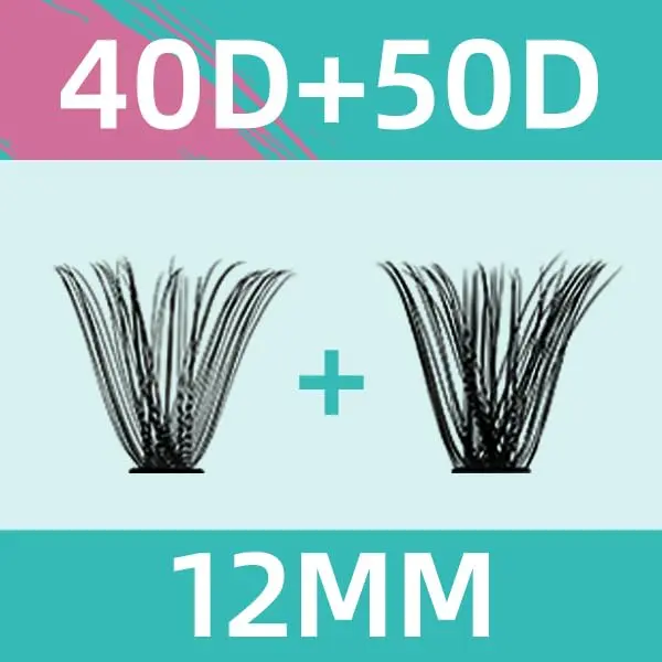AMZGIRL Lash Clusters 40+50D 12mm Wispy Eyelash Extensions | Natural, Light & Reusable - view 8