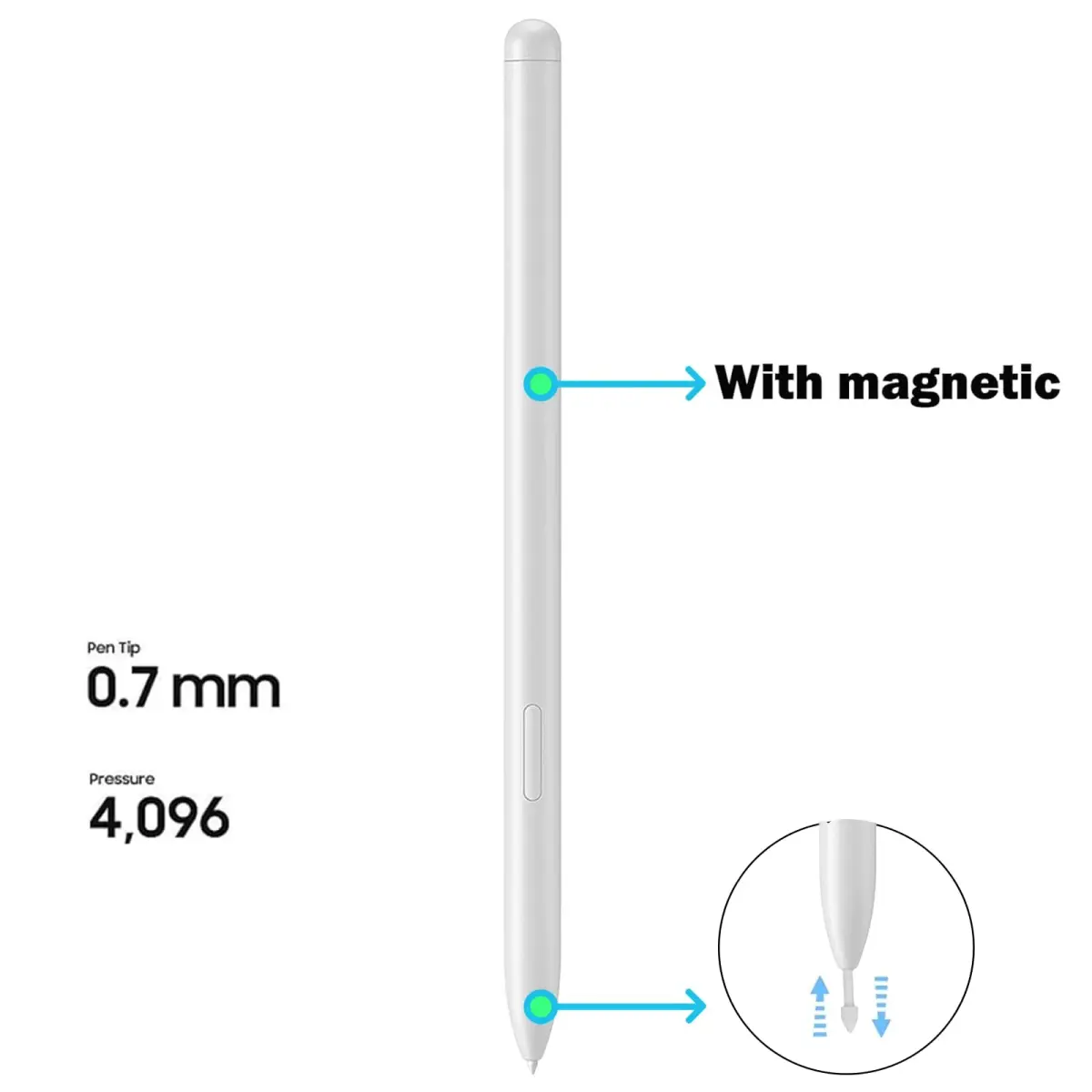 Peixiong Replacement S Pen for Samsung Galaxy Tab S10+/S10 Ultra Stylus Touch S Pen with 5 Tips (Beige) - view 4