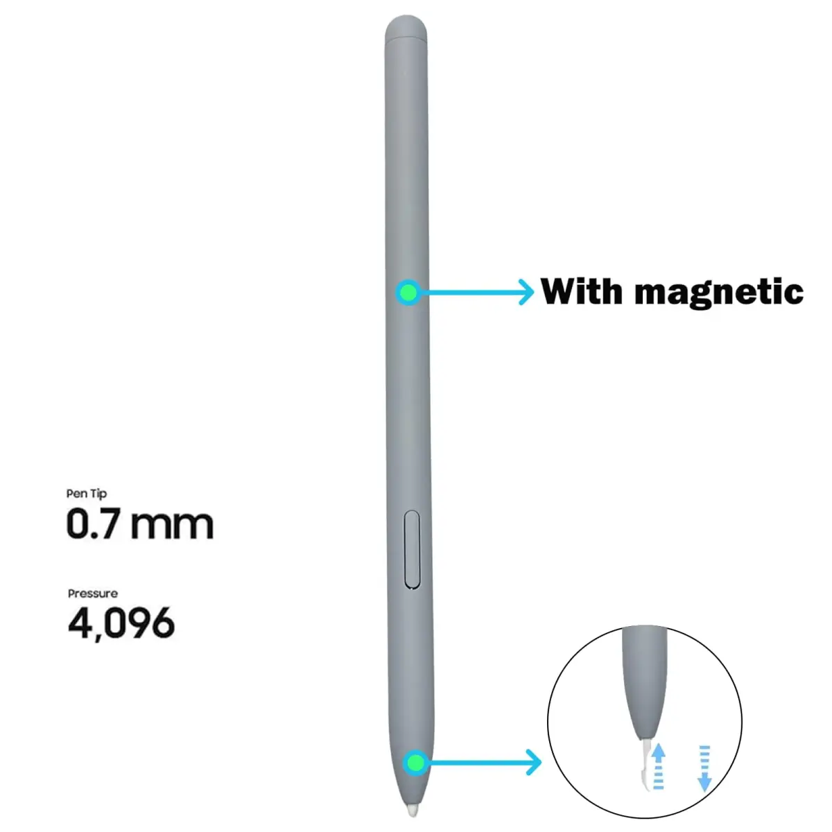 Peixiong Replacement S Pen for Samsung Galaxy Tab S10+/S10 Ultra Stylus Touch S Pen with 5 Tips (Blue) - view 4