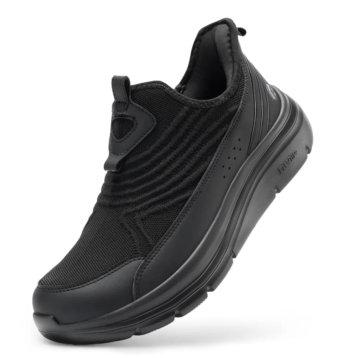 FitVille Men's Extra Wide Slip-On Walking Shoes 13 Wide (43.5 cm) | Hands-Free Comfort for All-Day Standing - main product image