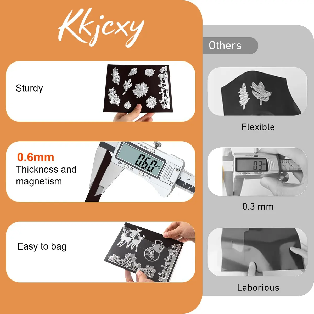 KKJCXY Die Cut Storage Set 20 Sheets +20 Bags | Magnetic & Durable Craft Organizer - view 6