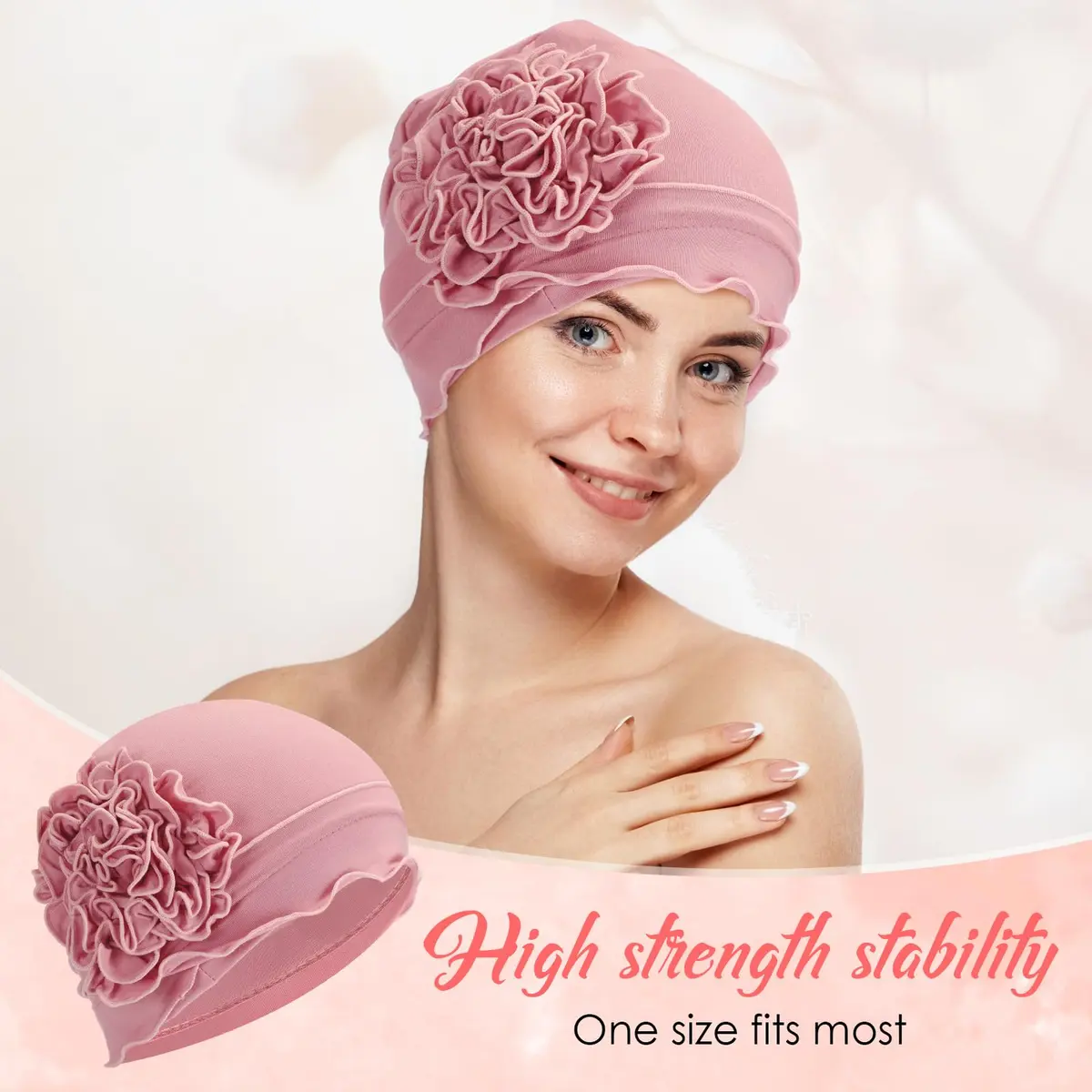 Geyoga Pink Chemo Headwear for Women Elastic | Soft, Breathable & Elegant - view 6