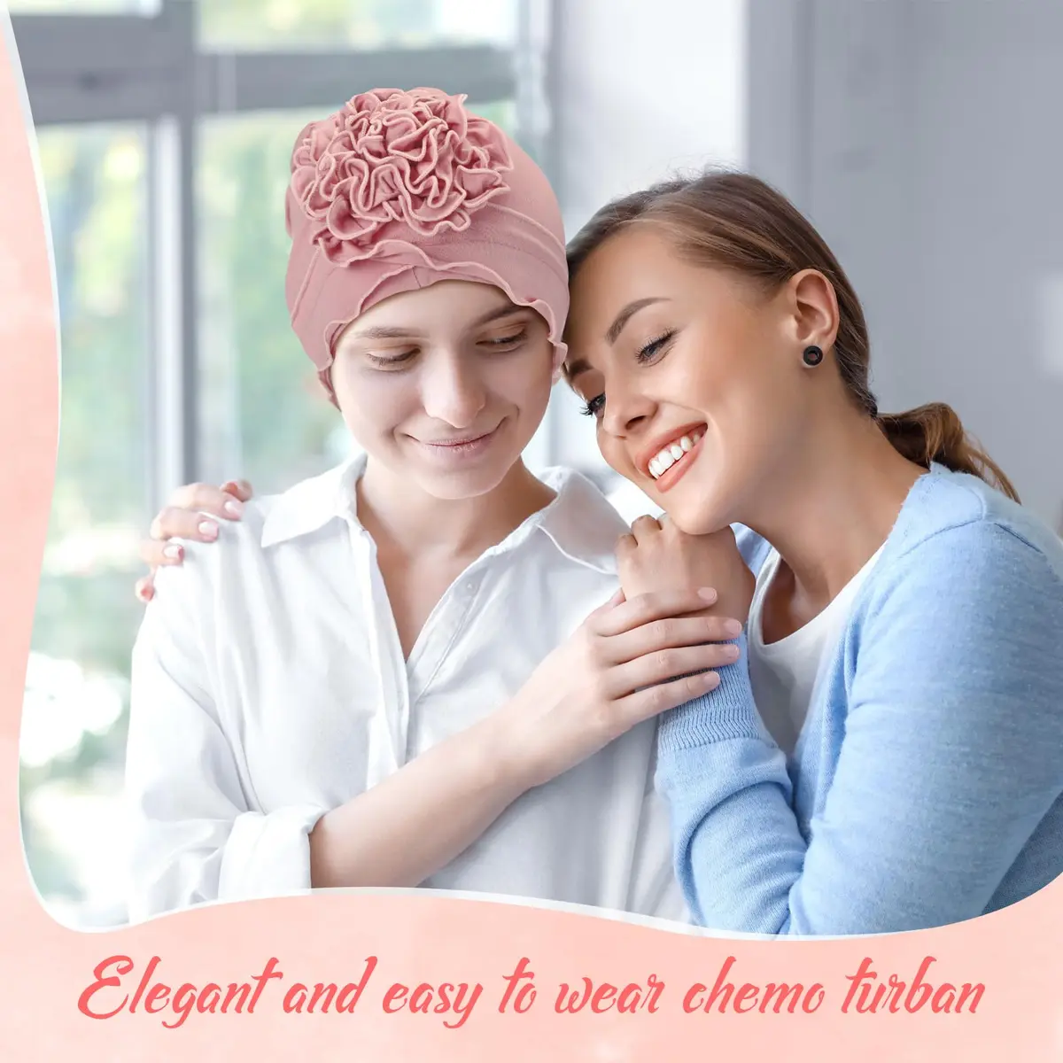 Geyoga Pink Chemo Headwear for Women Elastic | Soft, Breathable & Elegant - view 2
