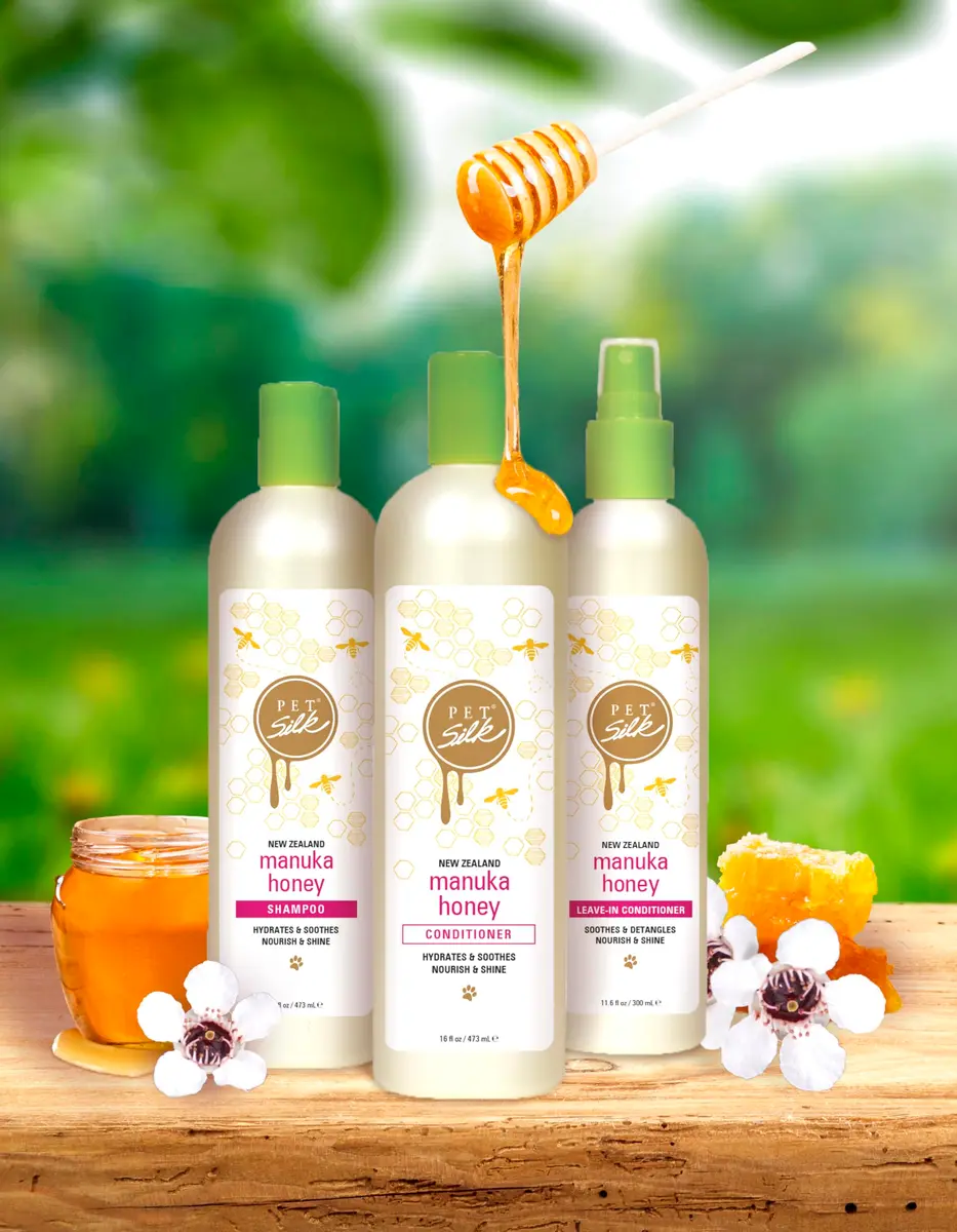 Pet Silk Manuka Honey 11.6oz Leave-in Conditioner | Nourishes & Detangles for Pet Coat Shine - view 6