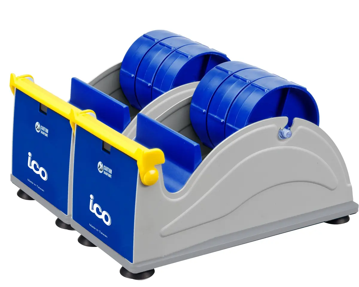 ICO Excell Triple Premium Extra Wide Metal 3 Inch Tape Dispenser (2-Pack) | Heavy Duty Desktop with Suction Feet - main product image