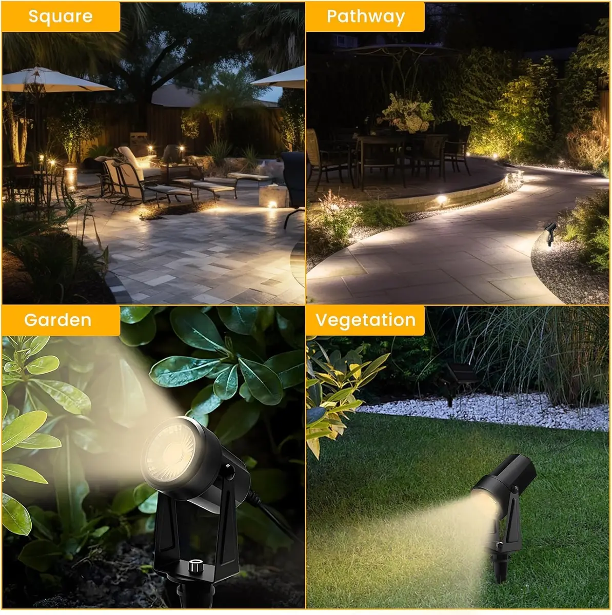 Svater Low Voltage Landscape Lighting 6 Pack | Waterproof 12V Spotlights for Garden & Pathways - view 7