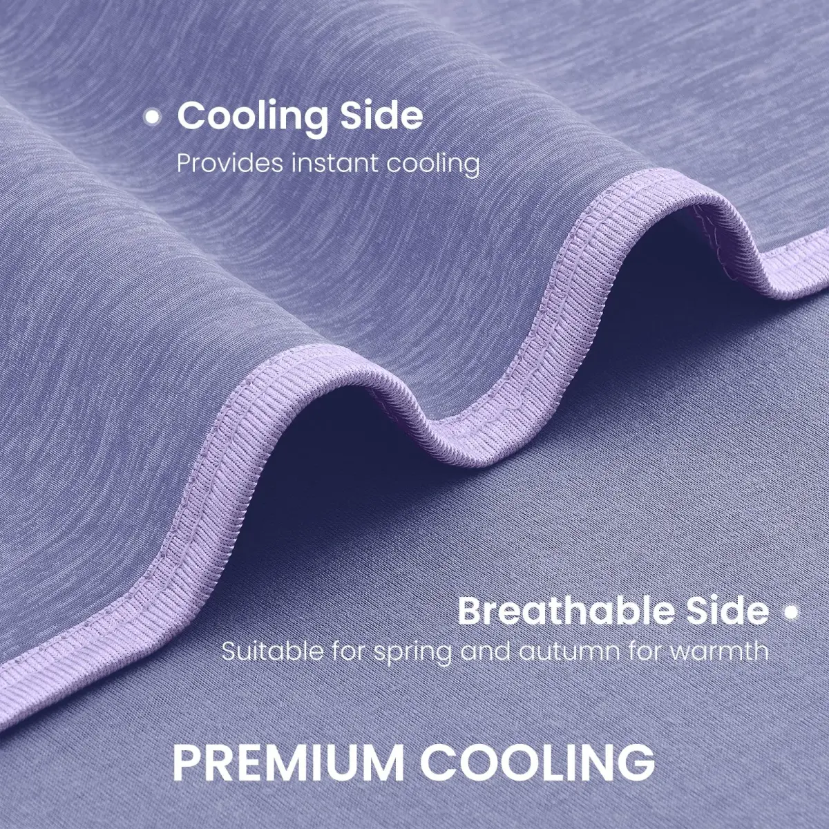 Topcee Cooling Blanket 227 kg (8 oz) Purple Striped | Keeps You Cool All Night - view 5