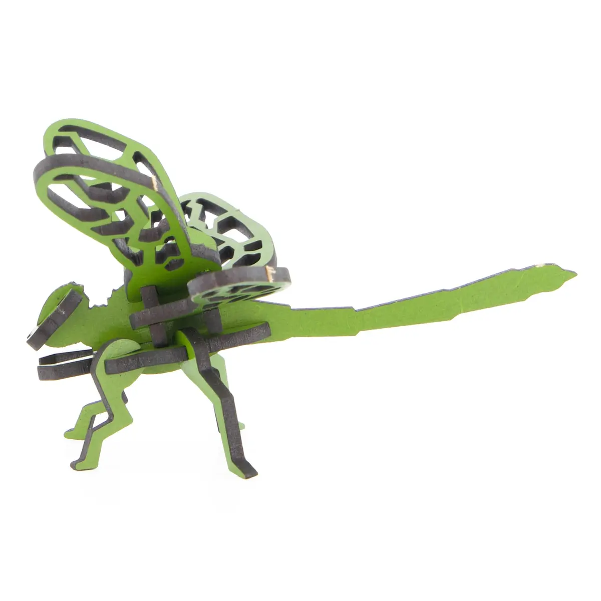 Little & Wood Woodlet: Small - Dragonfly - Green | 3D Wooden Insect Puzzle for Kids 6+ - view 3