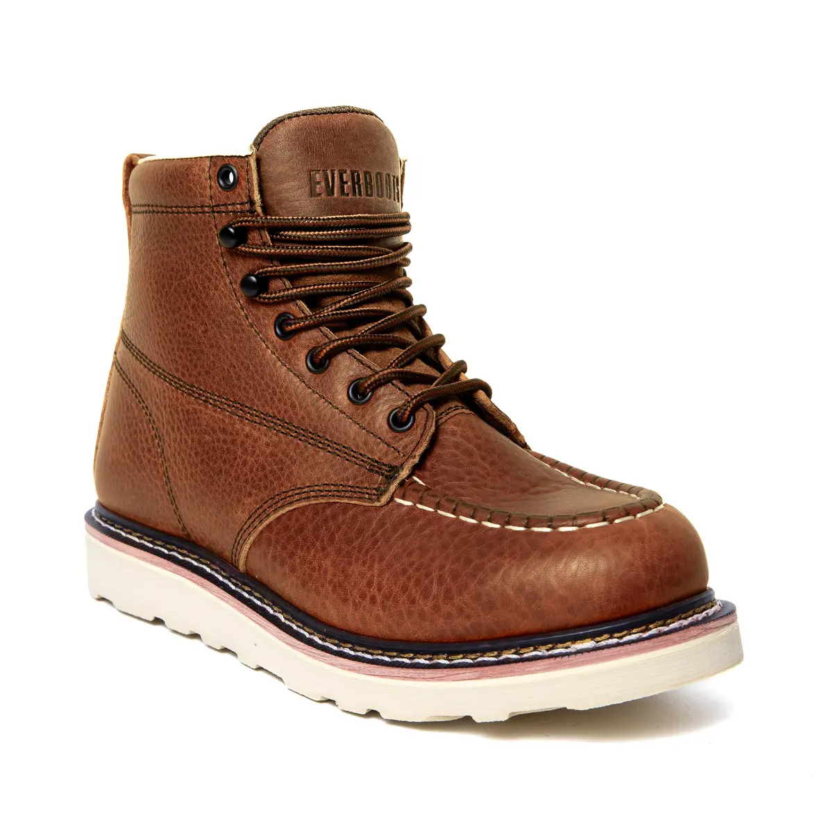 Ever Boots Moc Toe Work Boots for Men Construction Lightweight 13 lb | Durable Slip-Resistant Workwear - main product image