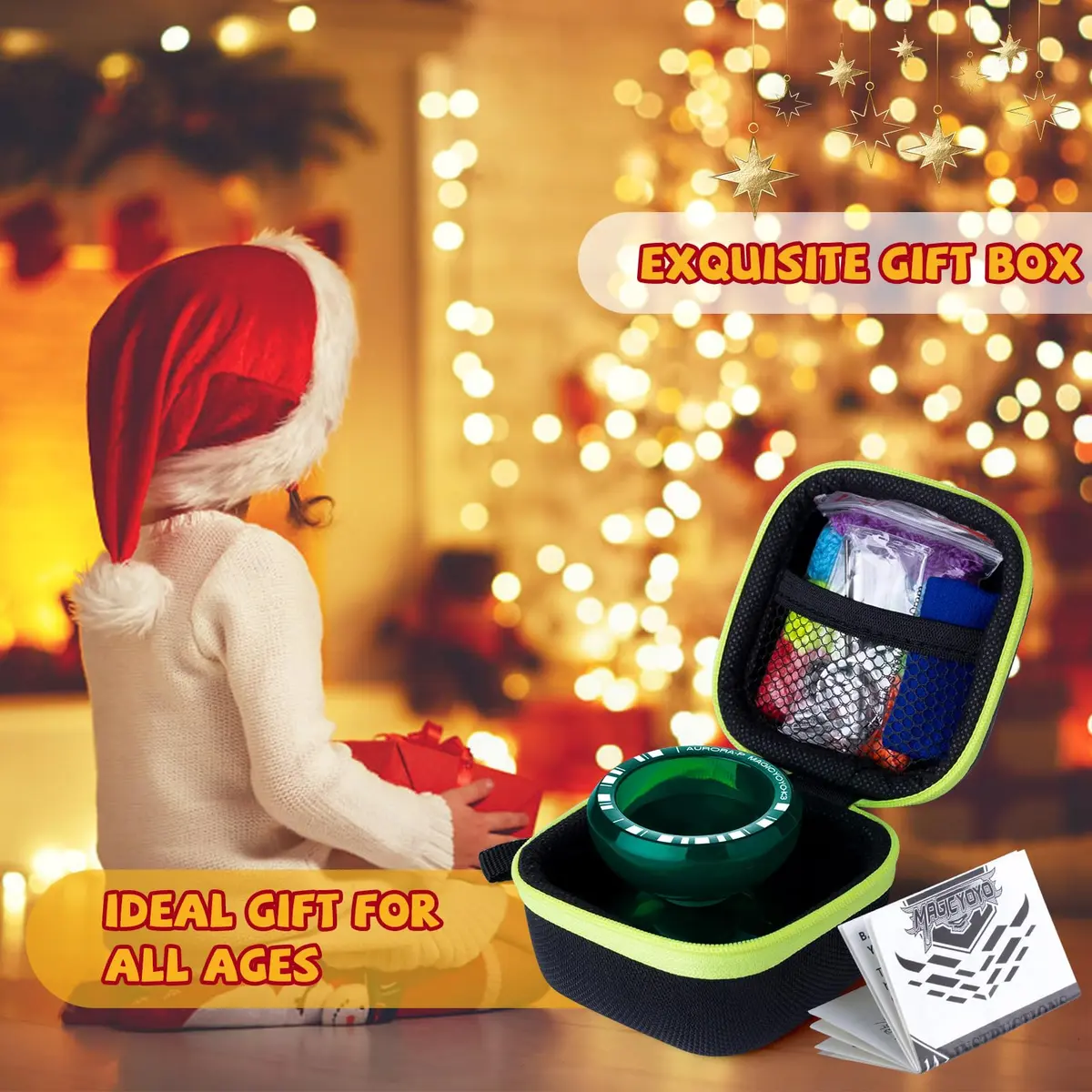 MAGICYOYO K3 Aurora-P Responsive Yoyo for Kids & Beginners 8-12 | Dual-Purpose Plastic Butterfly Yoyo with 12 Strings & Storage Bag - view 5