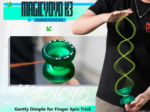 MAGICYOYO K3 Aurora-P Responsive Yoyo for Kids & Beginners 8-12 | Dual-Purpose Plastic Butterfly Yoyo with 12 Strings & Storage Bag - view 3
