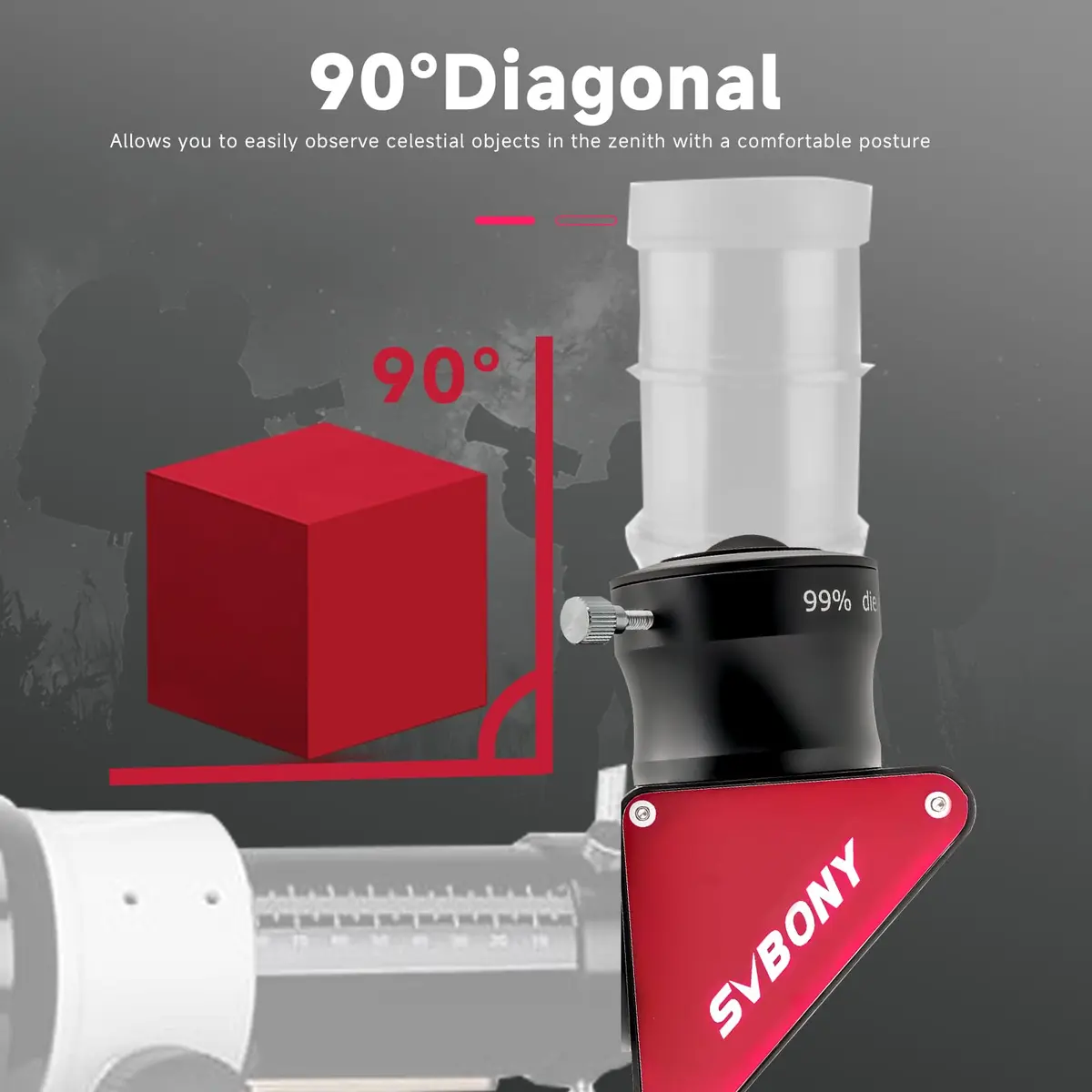 SVBONY SV188P 2-inch 90° Dielectric Mirror Diagonal 650g (22.9 oz) | 99% Reflectivity for Bright, Clear Views - view 7