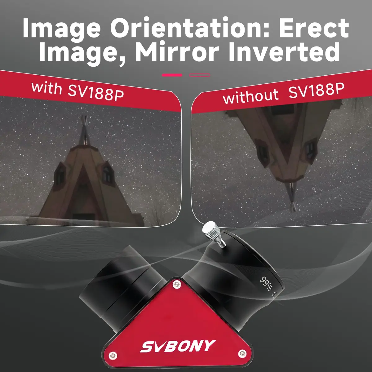 SVBONY SV188P 2-inch 90° Dielectric Mirror Diagonal 650g (22.9 oz) | 99% Reflectivity for Bright, Clear Views - view 4