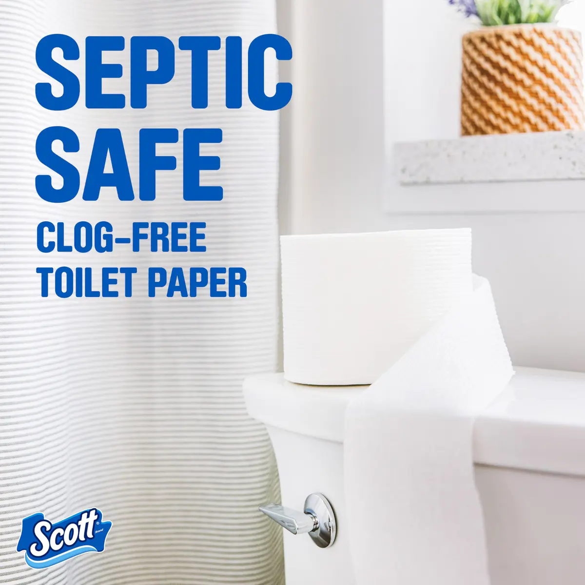 Scott ComfortPlus Toilet Paper, 6 Mega Rolls (1860 Sheets Total) | Septic-Safe & Clog-Free - view 4