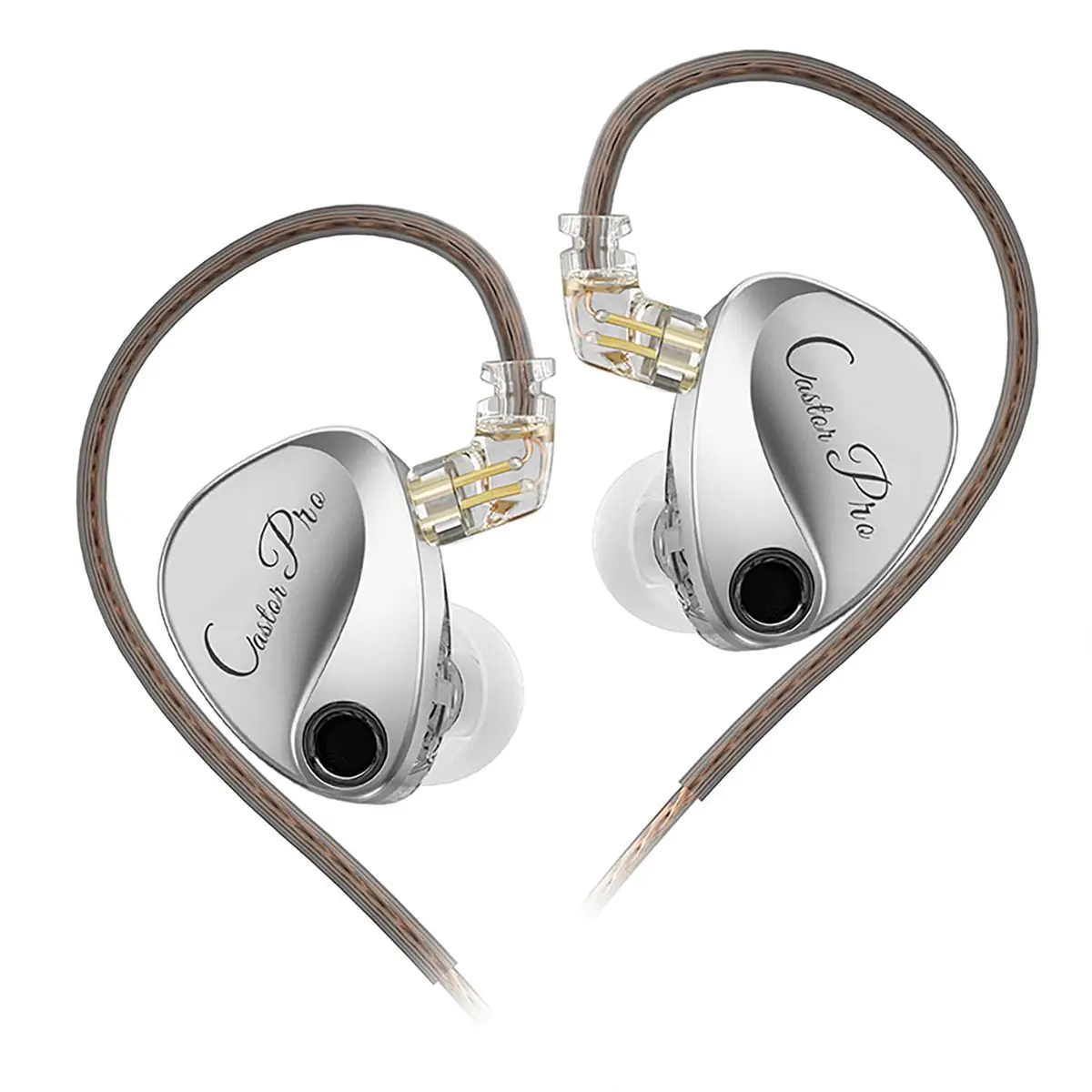 CCA KZ Castor Pro Tunable In-Ear Monitor Headphones with Dual Dynamic Drivers & Detachable Cable | 10mm Drivers, 16 Sound Profiles, 3.5mm Plug - main product image
